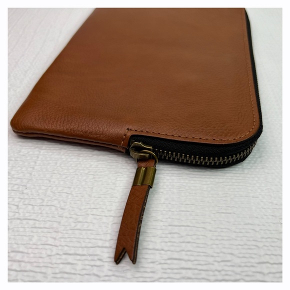 Madewell Brown Full Grain Leather Clutch Pouch BIEN - Picture 5 of 8
